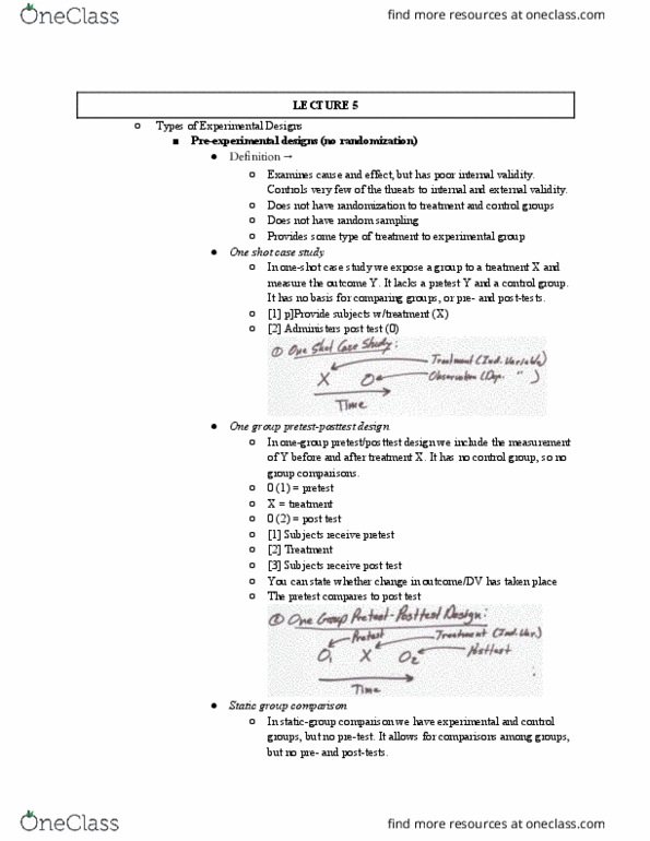 COM 381 Lecture Notes - Lecture 9: Internal Validity, Experiment, Quasi thumbnail