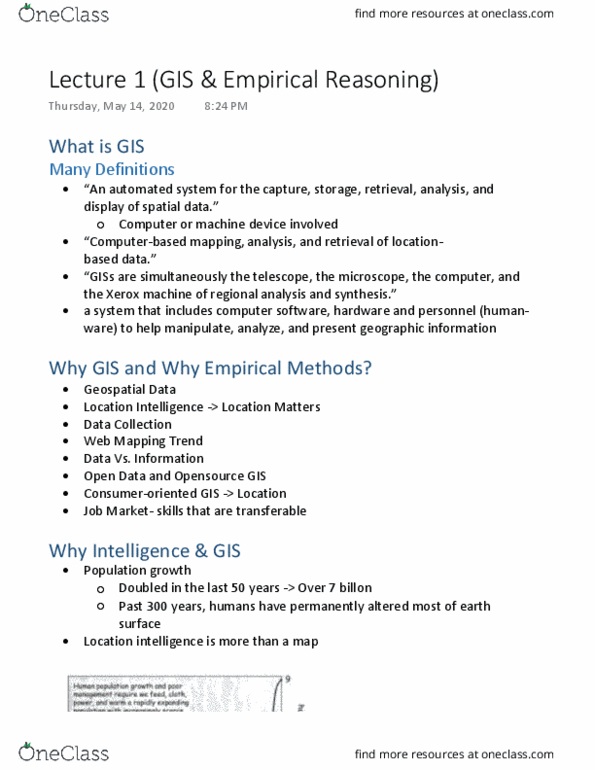 GGRA30H3 Lecture Notes - Lecture 1: Location Intelligence, Web Mapping, Qgis thumbnail