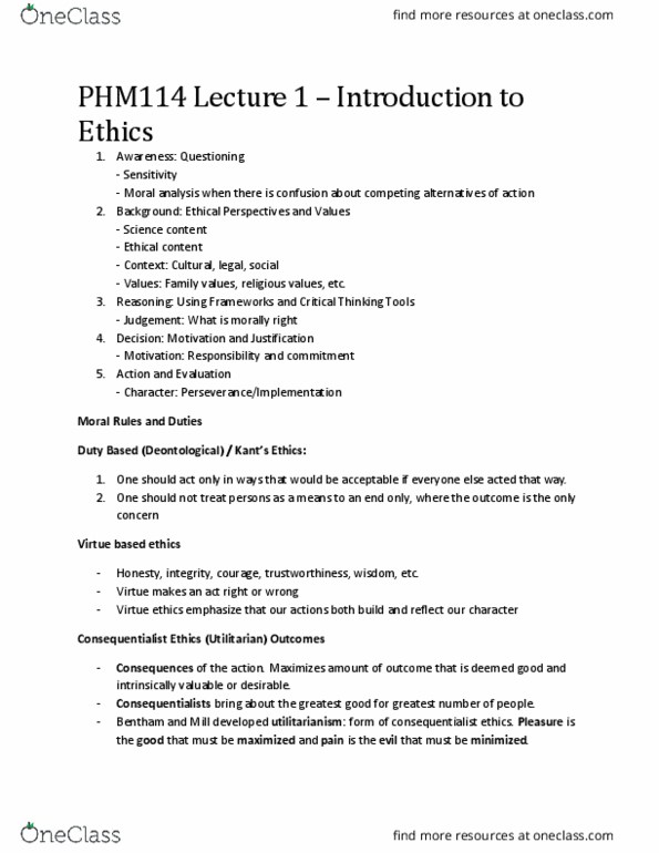EECS 1022 Lecture Notes - Lecture 35: Virtue Ethics, Consequentialism, Family Values thumbnail