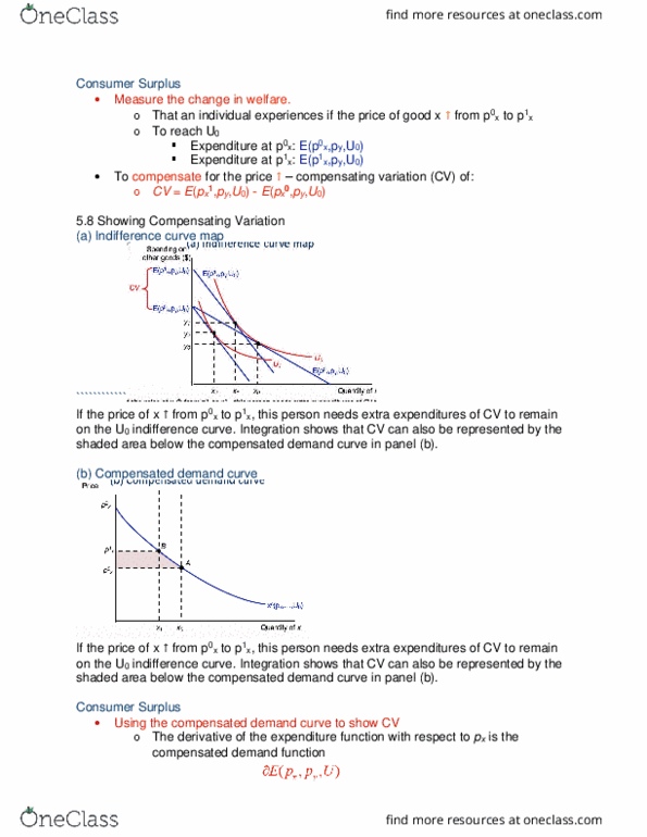 ECO 405 Lecture Notes - Lecture 6: Economic Surplus, Expenditure Function, Indifference Curve thumbnail