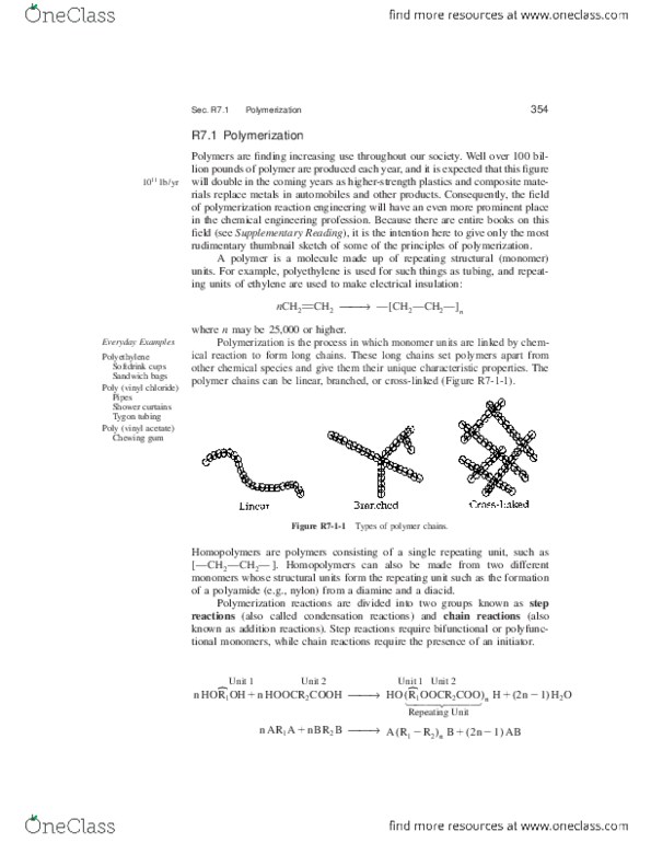 CHEM 3090 Lecture Notes - Polyamide, Diamine, Chemical Engineering thumbnail