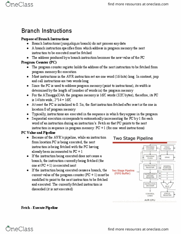 ESE 380 Lecture Notes - Lecture 9: Program Counter, Microcontroller, Processor Register thumbnail