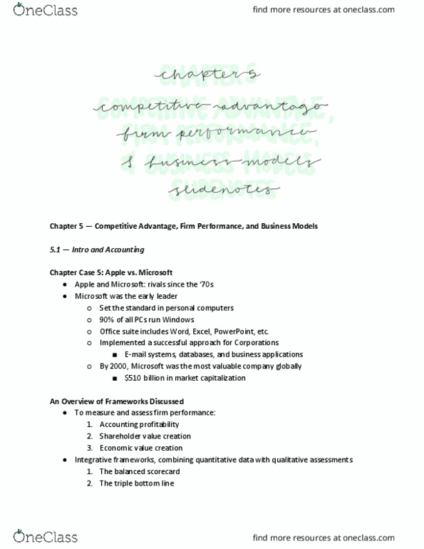 MGT 3659 Lecture Notes - Lecture 5: Productivity Software, Balanced Scorecard, Market Capitalization thumbnail