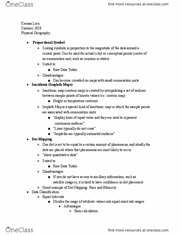 GEG-1 Lecture Notes - Lecture 9: Contour Line, Standard Deviation thumbnail