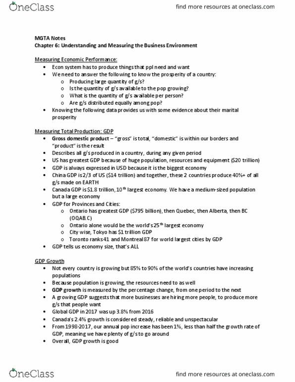 MGTA01H3 Chapter Notes - Chapter 6: Working Poor, Business Cycle, Underemployment thumbnail