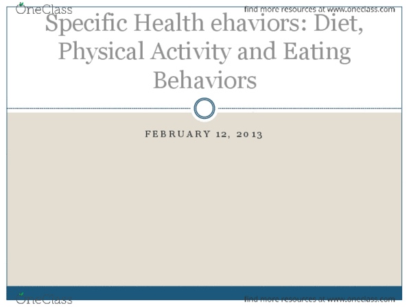 PSY 320 Lecture : PPT Notes - Healthy Behaviors.pdf thumbnail