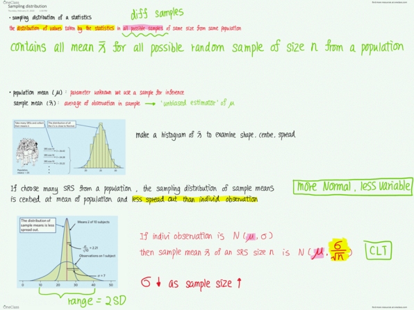 Statistical Sciences 2244A/B Lecture Notes - Lecture 3: Sampling Distribution thumbnail