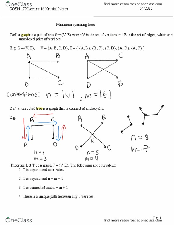 COEN 179 Lecture Notes - Lecture 16: Kolmogorov Space thumbnail