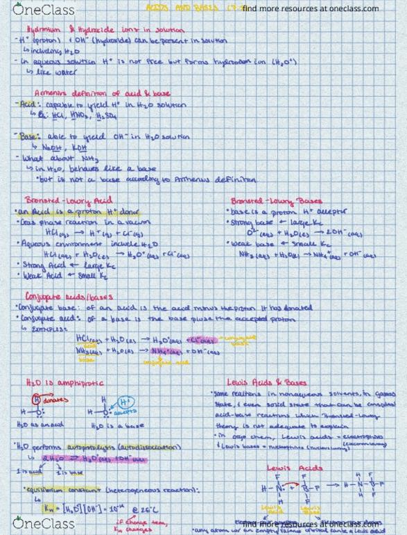 CHE 2B Lecture Notes - Lecture 18: Weak Base thumbnail