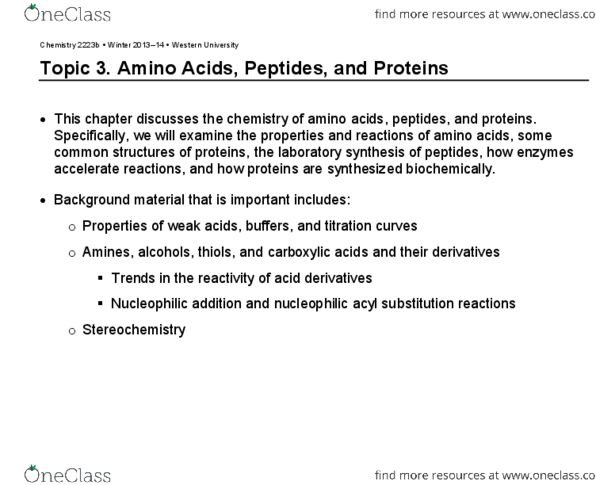 Chemistry 2223B Lecture Notes - Nucleophilic Acyl Substitution, Nucleophilic Substitution, Nucleophilic Addition thumbnail