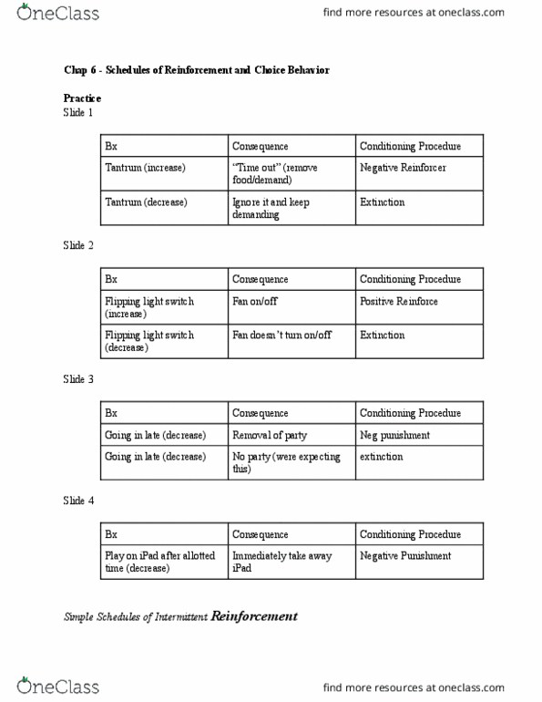 PSY 220 Chapter Notes - Chapter 6: Reinforcement, Alarm Clock, France 3 thumbnail