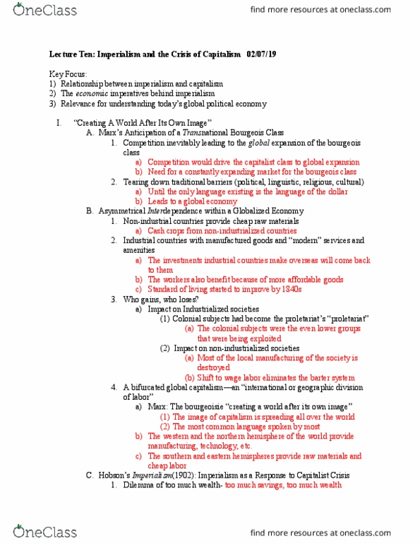 MMW 14 Lecture Notes - Lecture 10: Barter, Wage Labour, Graham T. Allison thumbnail