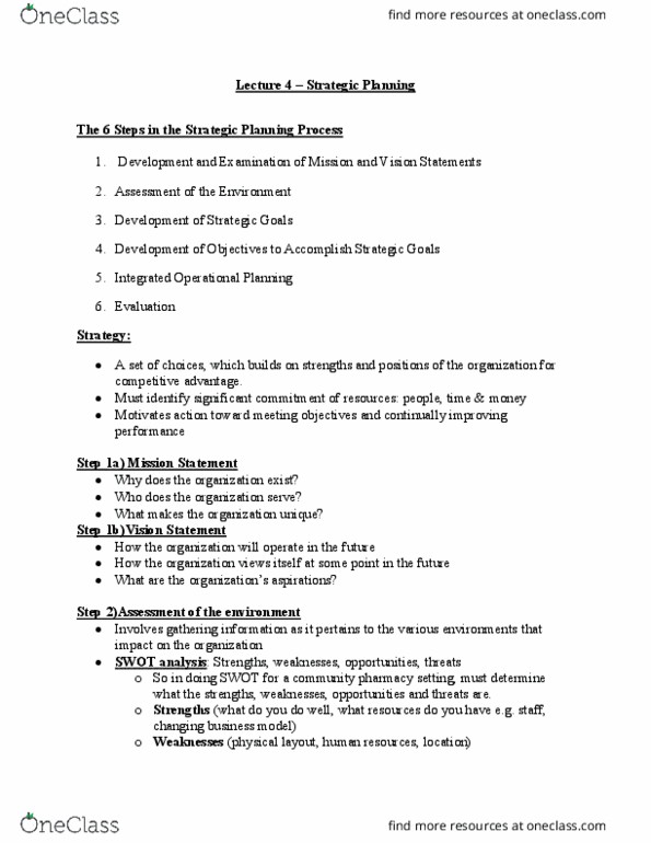 SOCI 3630 Lecture Notes - Lecture 41: Swot Analysis thumbnail