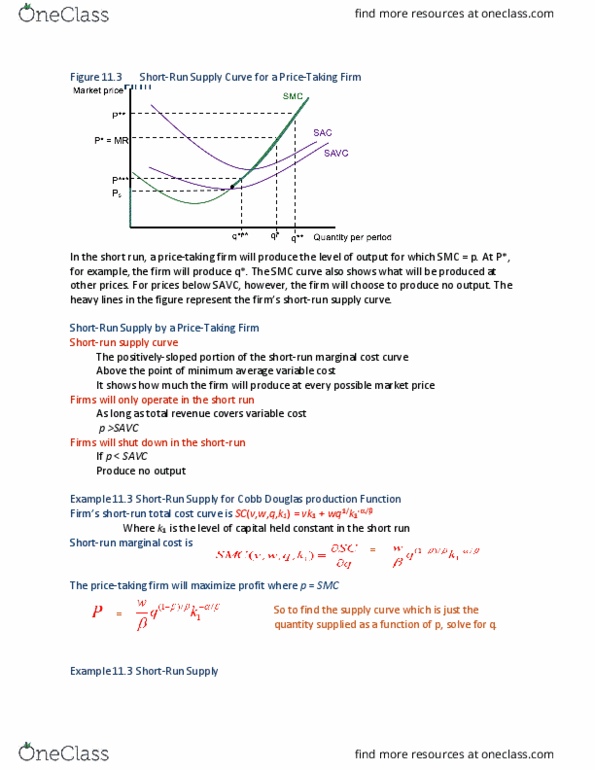 ECO 405 Lecture Notes - Lecture 11: Average Variable Cost, Marginal Cost, Variable Cost thumbnail