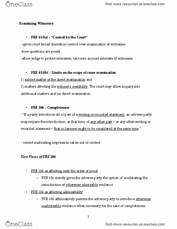 LAW 682 Lecture Notes - Lecture 3: Prior Consistent Statements And Prior Inconsistent Statements, Natural Person thumbnail