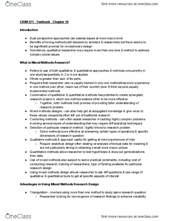 CRIM 321 Chapter Notes - Chapter 10: Team Dynamics, Test Validity, Equal Footing thumbnail