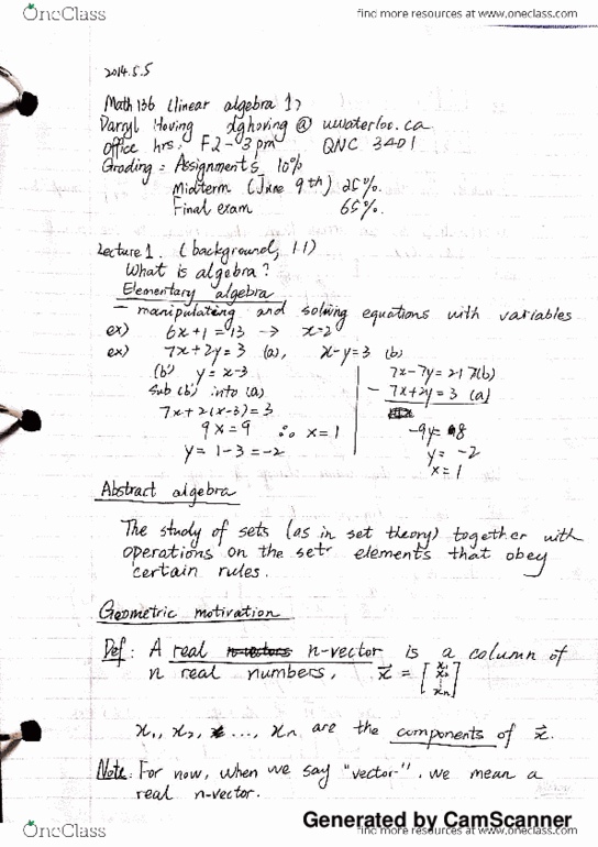 MATH136 Lecture : Math136Lecture1.pdf thumbnail