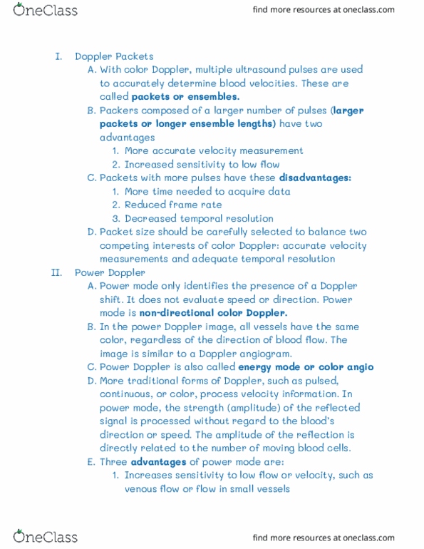 RIU 320 Lecture Notes - Lecture 65: Medical Ultrasound, Angiography, Frame Rate thumbnail