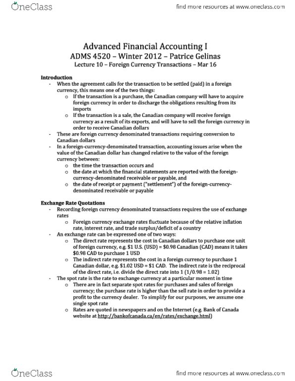 ADMS 4520 Lecture Notes - Lecture 10: Hedge Accounting, Kexp-Fm, Financial Statement thumbnail