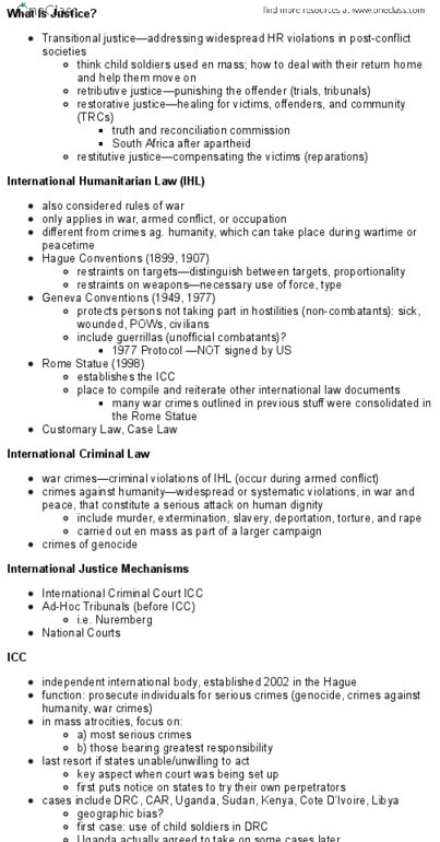 POLI 360 Lecture Notes - Lecture 16: Hague Conventions Of 1899 And 1907, International Humanitarian Law, Retributive Justice thumbnail