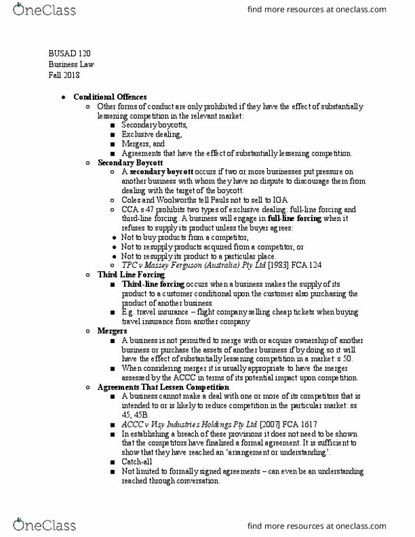 BUSAD 120 Lecture Notes - Lecture 22: Visy Industries, Travel Insurance, Massey Ferguson thumbnail