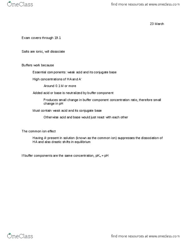 CHEM 113 Lecture Notes - Conjugate Acid thumbnail