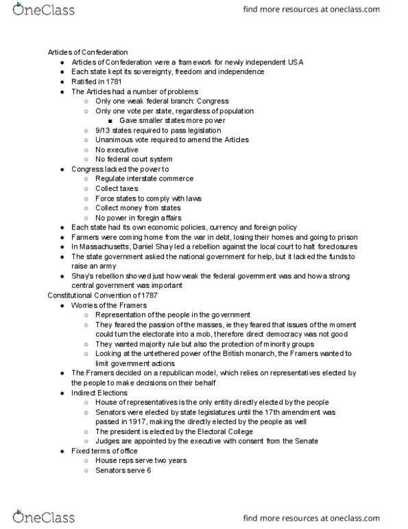 PS 201 Lecture Notes - Lecture 1: Seventeenth Amendment To The United States Constitution, Direct Democracy thumbnail