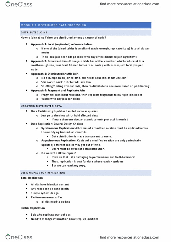 DATA3404 Lecture Notes - Lecture 9: Associative Entity, Vr Class Sm1, Mapreduce thumbnail