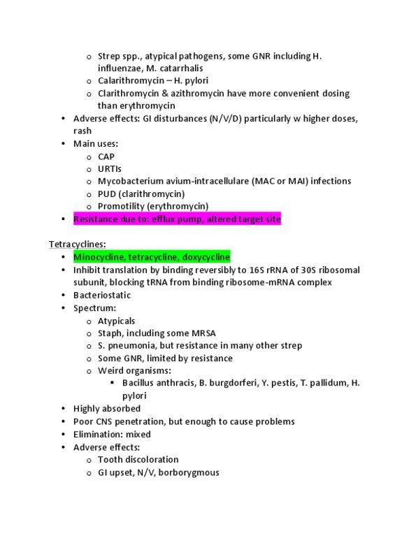 BIOL 4376 Chapter Notes - Chapter 9: Prokaryotic Small Ribosomal Subunit, Upper Respiratory Tract Infection, Bioavailability thumbnail