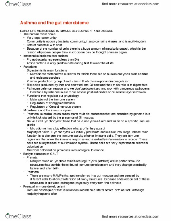 CMMB 431 Lecture Notes - Lecture 22: Proteobacteria, Bacteroidetes, Epithelium thumbnail