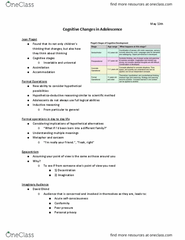 CLA 3110 Lecture Notes - Lev Vygotsky, Flynn Effect, Scientific Method thumbnail