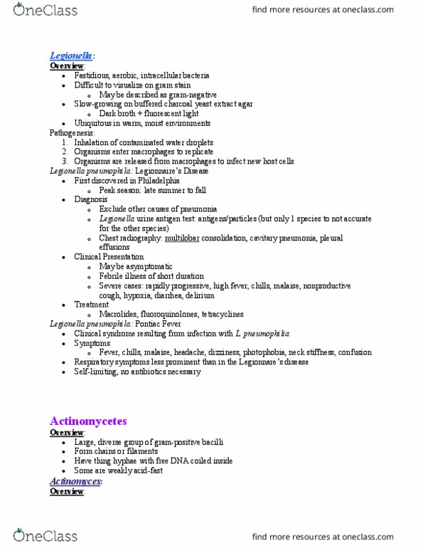 BIOL 4376 Lecture Notes - Lecture 37: Gram Staining, Actinomyces, Elisa thumbnail