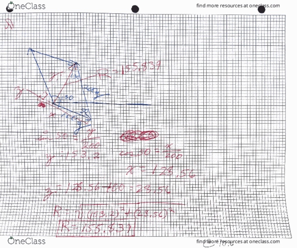 PHYS 1040 Lecture 14: calculations for vectors 100 g and 200 g presented in rhombus problem thumbnail