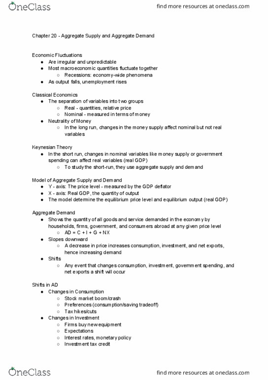 ECON-UA 1 Chapter Notes - Chapter 20: Stock Market Crash, Stock Market, Gdp Deflator thumbnail