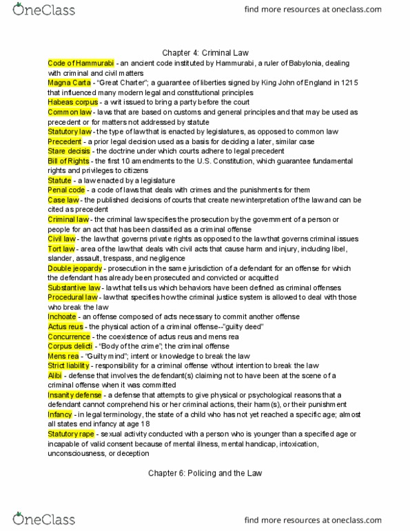 01:202:204 Lecture Notes - Lecture 4: Corpus Delicti, Actus Reus, Habeas Corpus thumbnail