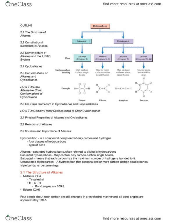 CHM 1240 Chapter Notes - Chapter 2: Staggered Conformation, Aliphatic Compound, Umber thumbnail