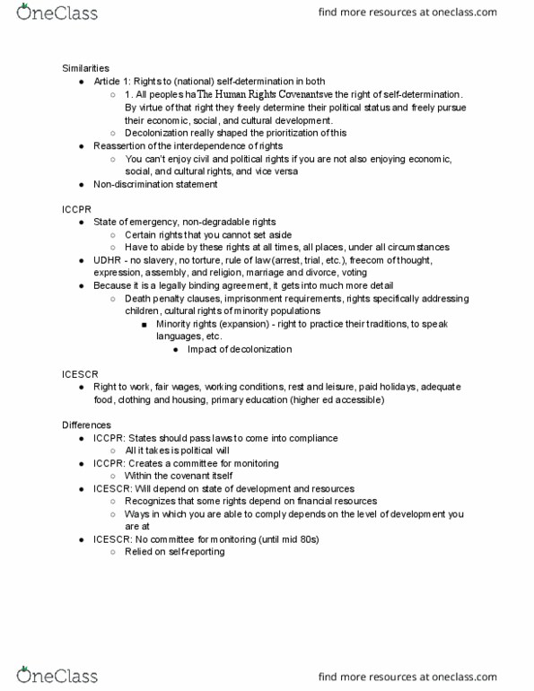 HRTS 2115 Lecture Notes - Lecture 7: Contract, Universal Declaration Of Human Rights, International Covenant On Civil And Political Rights thumbnail