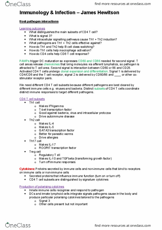 ACCT 210 Lecture Notes - Lecture 36: Chemokine, Protozoa, Interleukin 5 thumbnail