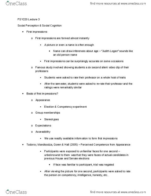 PSY220H1 Lecture Notes - Demolition Derby, Fundamental Attribution Error, John Ausonius thumbnail