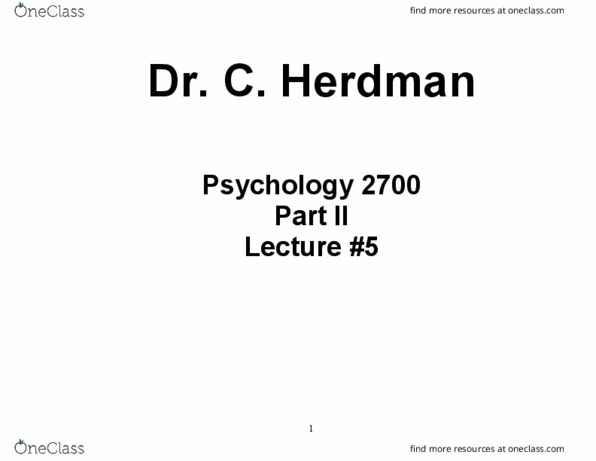 NEUR 4306 Lecture Notes - Long-Term Memory, Memory Span, Sensory Memory thumbnail