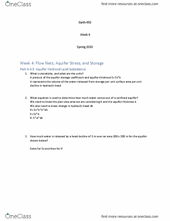 EARTH458 Lecture Notes - Lecture 6: Hydraulic Head, Rest Area, Aquifer thumbnail