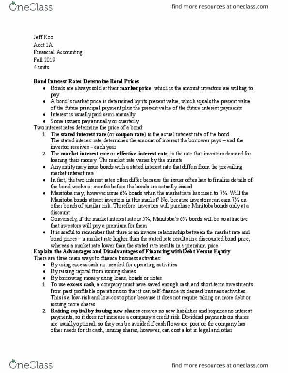 ACCT 1A Lecture Notes - Lecture 11: Effective Interest Rate, Credit Risk, Accounts Receivable thumbnail