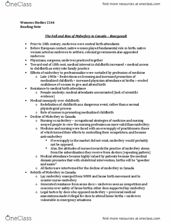 Women's Studies 2244 Chapter Notes - Chapter 1: Criminal Negligence, Cpanel thumbnail