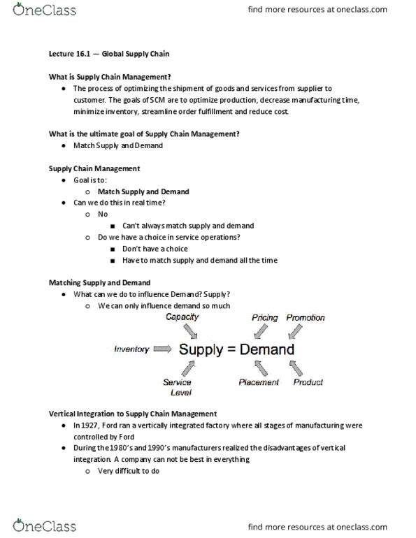 MGT 3501 Lecture Notes - Lecture 16: Vertical Integration, Lean Manufacturing thumbnail