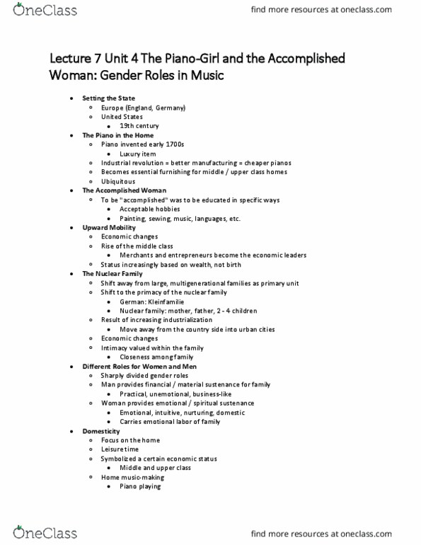 MUS 15 Lecture Notes - Lecture 7: Judith Butler, Robert Schumann, Child Prodigy thumbnail