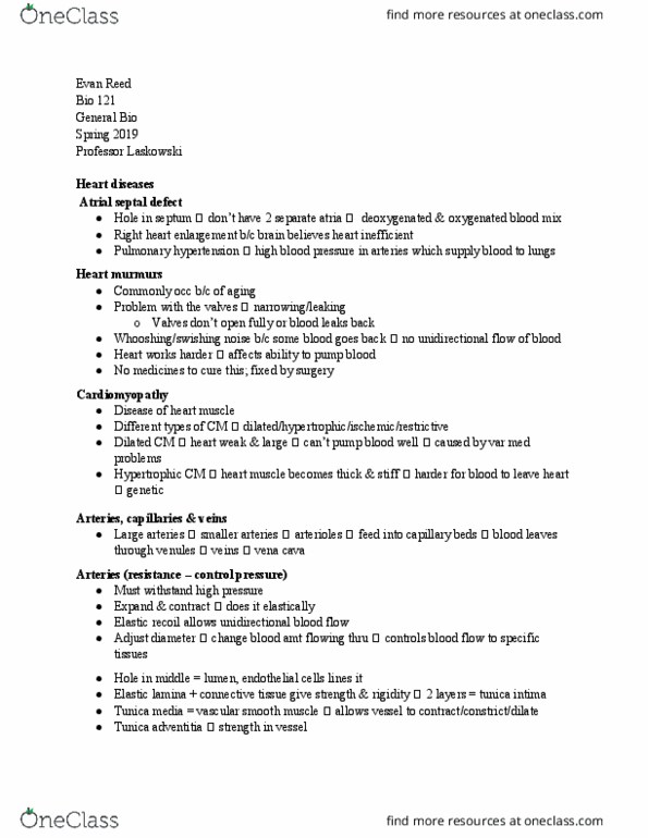 BIO 121 Lecture Notes - Lecture 22: Extracellular Fluid, Collagen, Vasoconstriction thumbnail