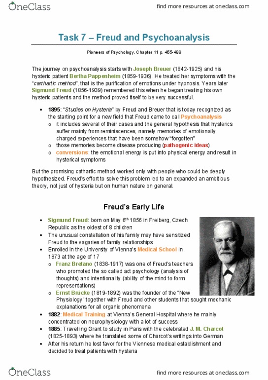 SIGN-283 Lecture Notes - Lecture 38: Joseph Breuer, Neurophysiology, Intentionality thumbnail