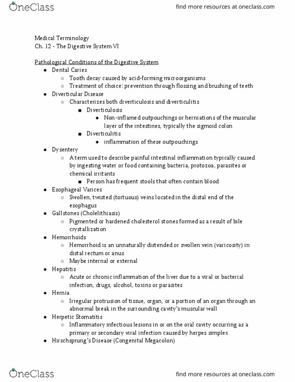 BIOL 212 Lecture Notes - Lecture 12: Protozoa, Stomatitis, Dysentery thumbnail