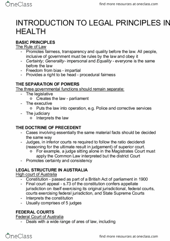 HLTH3000 Lecture Notes - Lecture 5: Environment Court Of New Zealand, Fiduciary, Family Law thumbnail