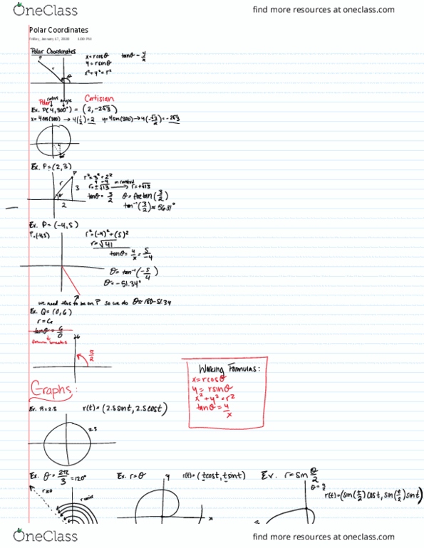MATH 126 Lecture 2: polar coordinates lec 2 thumbnail